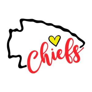 modern with a playful twist Chiefs logo SVG design showing excitement for Cricut and Silhouette cutting machines