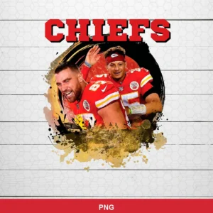 modern digital collage with splatter paint effects Chiefs SVG expressing team pride and celebration for Cricut and Silhouette