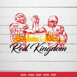 minimalist line art with a modern and clean look Chiefs SVG expressing team pride and unity for Cricut and Silhouette