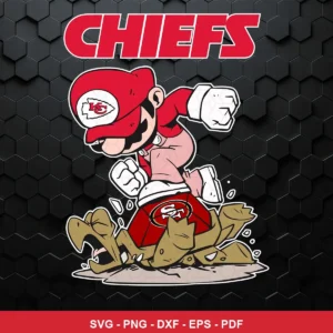 cartoon, modern, bold colors 49ers player SVG expressing mockery and dominance for Cricut and Silhouette