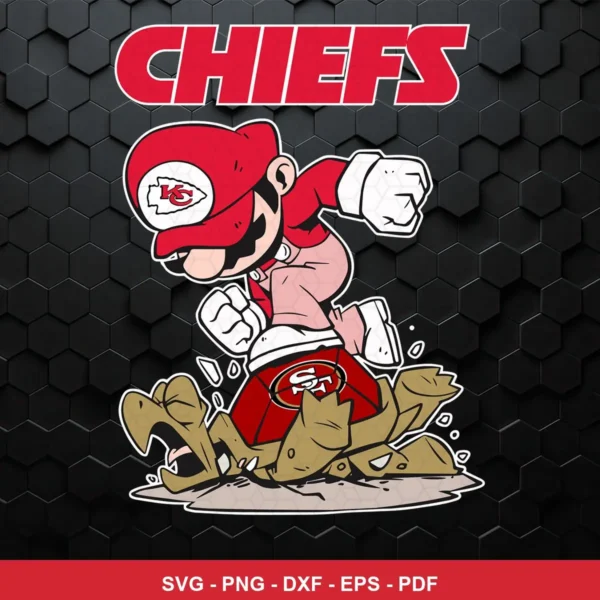 cartoon, modern, bold colors 49ers player SVG expressing mockery and dominance for Cricut and Silhouette