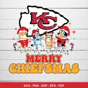cartoon, festive holiday theme with playful characters Chiefs SVG for Cricut and Silhouette