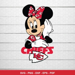 cartoon, modern, playful Chiefs SVG expressing team pride and cheerfulness for Cricut and Silhouette
