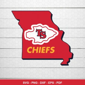 modern minimalist with clean lines and bold colors Chiefs logo SVG expressing neutral/identity pride for cutting machines