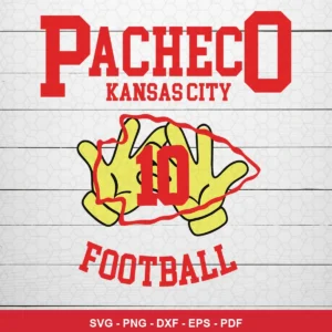 modern minimalist with cartoonish elements Chiefs player SVG expressing team pride for Cricut and Silhouette