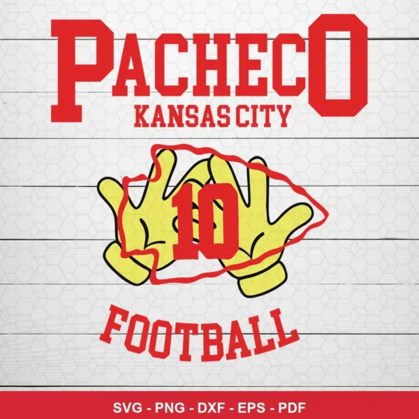 modern minimalist with cartoonish elements Chiefs player SVG expressing team pride for Cricut and Silhouette