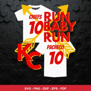 modern graphic with bold typography and symbolic elements Chiefs player SVG for Cricut and Silhouette