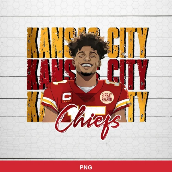 modern cartoon-style digital illustration Chiefs player SVG expressing celebration/pride for Cricut and Silhouette