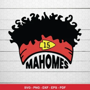 modern cartoon style with bold lines and simplified shapes Chiefs player SVG for Cricut and Silhouette