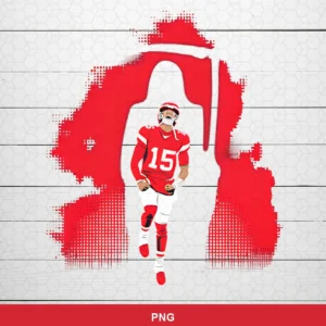 modern digital art with pixelated and halftone effects Chiefs player SVG for Cricut and Silhouette