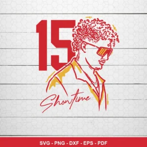 modern minimalist line art with stylized portrait and bold typography Chiefs player SVG for Cricut and Silhouette