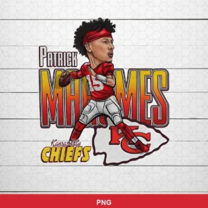 modern cartoon style with bold outlines and vibrant colors Chiefs SVG for Cricut and Silhouette