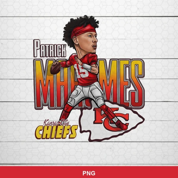 modern cartoon style with bold outlines and vibrant colors Chiefs SVG for Cricut and Silhouette