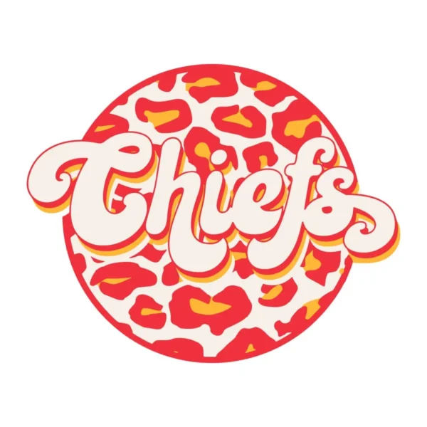 vintage with a bold and playful aesthetic Chiefs retro SVG design showing excitement for Cricut and Silhouette cutting machines