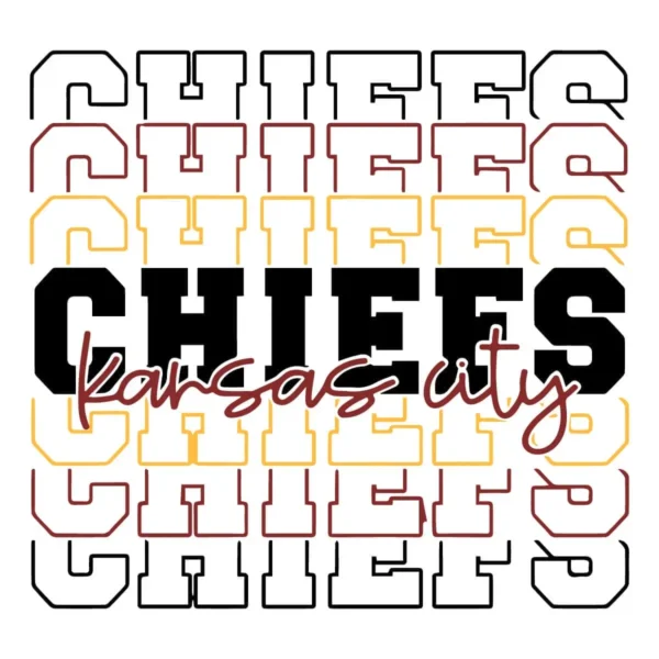 modern and bold with a vintage touch Chiefs logo SVG design showing excitement and pride for Cricut and Silhouette cutting machines