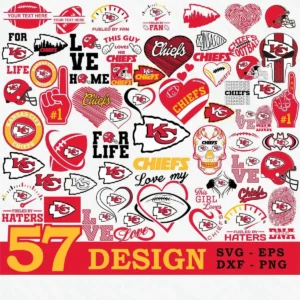 bold and modern with a vintage touch Chiefs classic SVG design showing excitement and pride for Cricut and Silhouette cutting machines