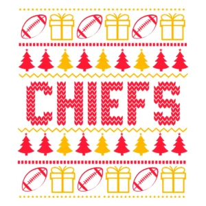 vintage with a playful holiday theme Chiefs classic SVG design showing joy and excitement for Cricut and Silhouette cutting machines