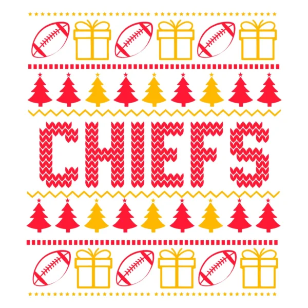 vintage with a playful holiday theme Chiefs classic SVG design showing joy and excitement for Cricut and Silhouette cutting machines