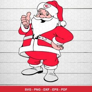 cartoon, clean vector art with bold outlines and flat colors Chiefs SVG expressing positive, festive for cutting machines
