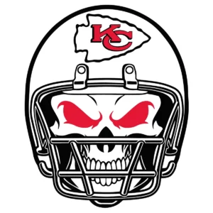 bold and modern with a hint of vintage Chiefs helmet SVG design showing excitement and pride for Cricut and Silhouette cutting machines