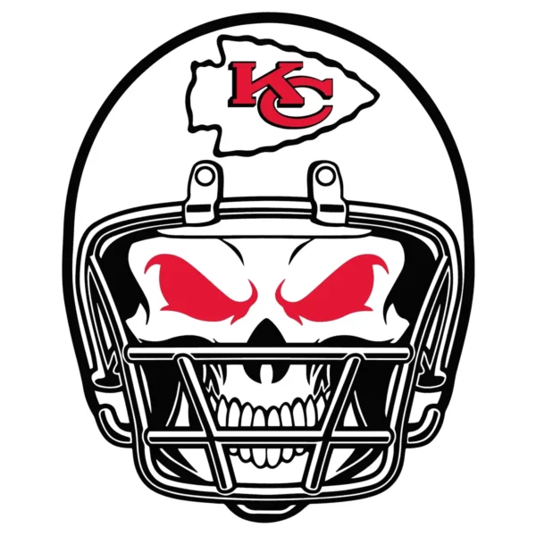 bold and modern with a hint of vintage Chiefs helmet SVG design showing excitement and pride for Cricut and Silhouette cutting machines