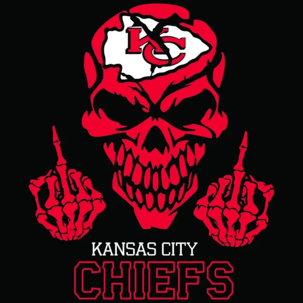 bold and edgy with a vintage flair Chiefs skull SVG design showing fierce pride for Cricut and Silhouette cutting machines