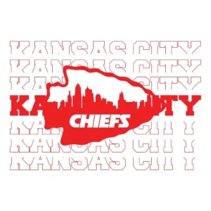 modern and bold with a vintage touch Chiefs logo SVG design showing excitement and pride for Cricut and Silhouette cutting machines