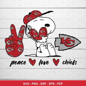 cartoon, playful, clean vector art Chiefs SVG expressing positive, affectionate, supportive for Cricut and Silhouette