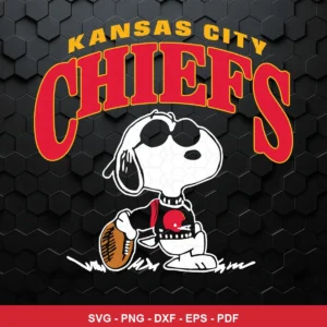 cartoon, modern with vintage character Chiefs SVG expressing team pride for Cricut and Silhouette