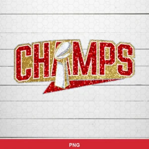 modern, glitter effect with bold typography Chiefs SVG expressing celebration/pride for Cricut and Silhouette