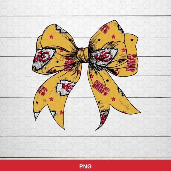 modern cartoon-style illustration with hand-drawn texture Chiefs logo SVG featuring stylish bow for Cricut and Silhouette