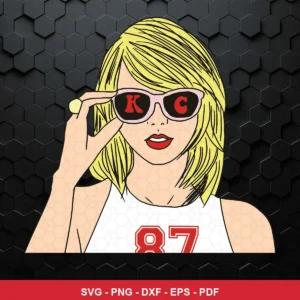 modern cartoon pop art style with bold outlines and flat colors Chiefs player SVG for Cricut and Silhouette