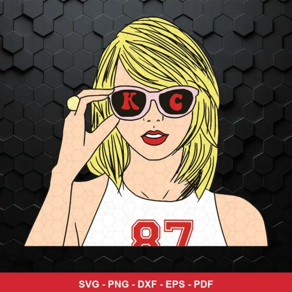 modern cartoon pop art style with bold outlines and flat colors Chiefs player SVG for Cricut and Silhouette
