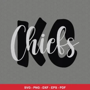 modern typography with minimalistic and clean design Chiefs SVG expressing team pride for Cricut and Silhouette
