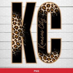 modern with a trendy leopard print pattern and clean typography Chiefs SVG for Cricut and Silhouette