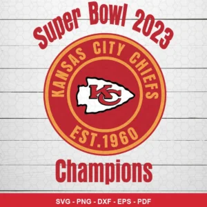 modern, clean, emblematic Chiefs logo SVG expressing celebration/pride for Cricut and Silhouette