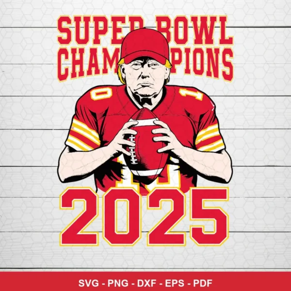 modern cartoon style with bold outlines and flat colors Chiefs player SVG for Cricut and Silhouette