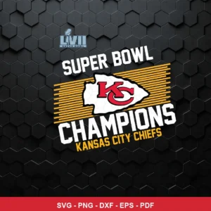 modern, clean, and bold with a sports championship theme Chiefs SVG expressing pride and celebration for cutting machines