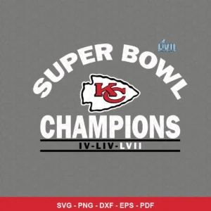 modern, clean, minimalist Chiefs SVG expressing celebration/pride for Cricut and Silhouette
