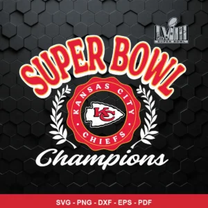 modern, clean, and bold with a sports championship theme Chiefs logo SVG for Cricut and Silhouette