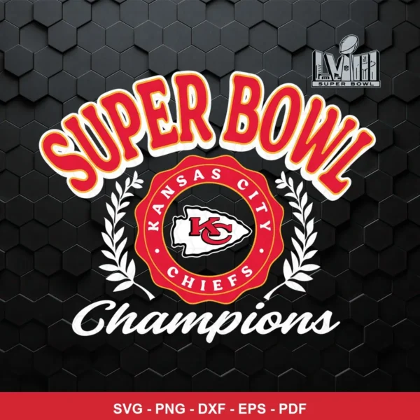 modern, clean, and bold with a sports championship theme Chiefs logo SVG for Cricut and Silhouette