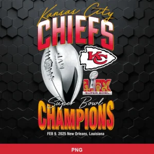 modern, bold sports championship graphic Chiefs player SVG expressing celebration and pride for Cricut and Silhouette