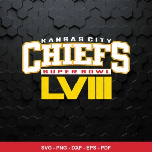 modern, clean, and bold sports logo style Chiefs logo SVG expressing team pride and celebration for Cricut and Silhouette