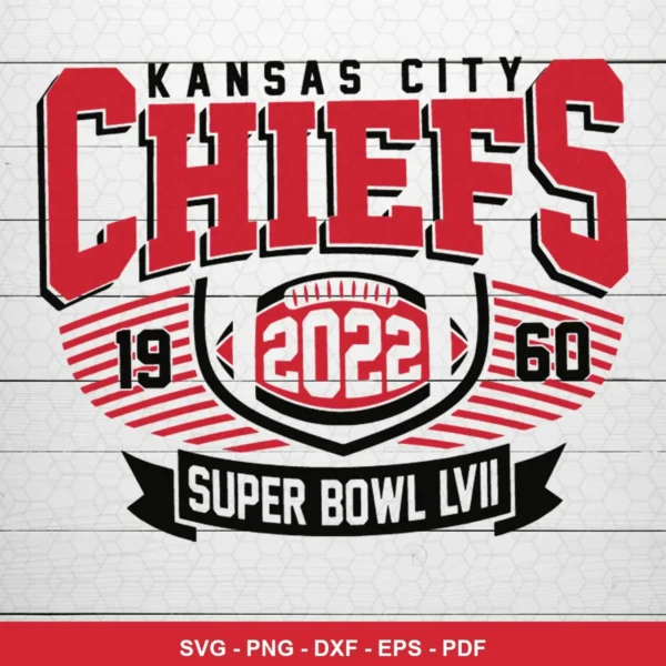 modern sports typography with bold, collegiate-style lettering and clean graphic elements Chiefs player SVG