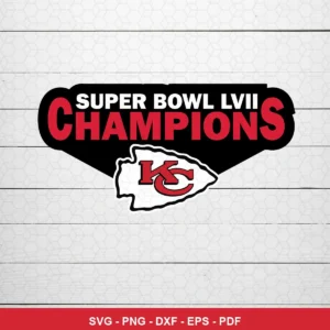 modern, clean, and bold sports logo style Chiefs logo SVG expressing celebration and pride for Cricut and Silhouette