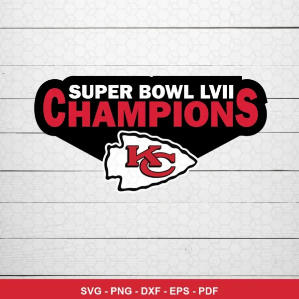 modern, clean, and bold sports logo style Chiefs logo SVG expressing celebration and pride for Cricut and Silhouette