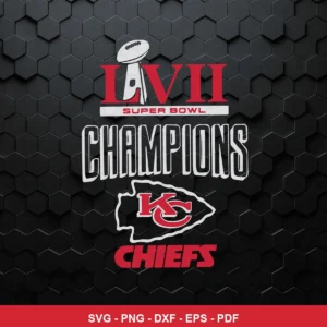 modern, clean, and bold with a focus on typography and logo Chiefs logo SVG for Cricut and Silhouette