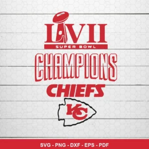 modern, clean, and bold typographic design with minimalistic elements Chiefs logo SVG for Cricut and Silhouette