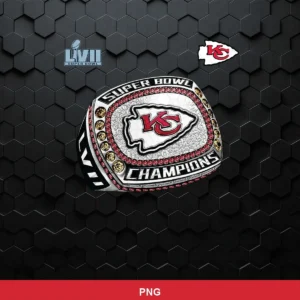 modern, realistic 3D rendering Chiefs SVG expressing celebration/pride for Cricut and Silhouette