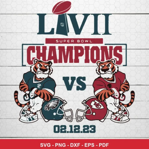 cartoon style with bold, modern sports illustration Eagles rivalry SVG for Cricut and Silhouette